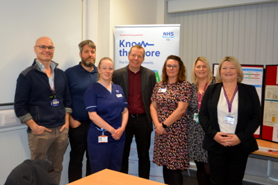 Professor Jason Leitch and NHS Fife staff