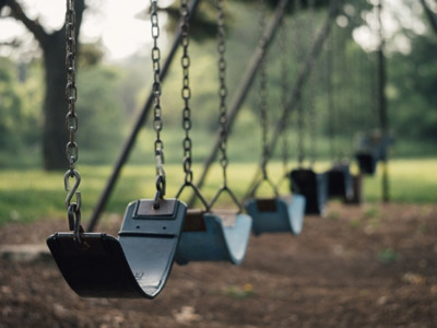 empty swings in park