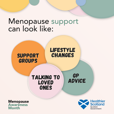 Menopause support can look like support groups and lifestyle changes