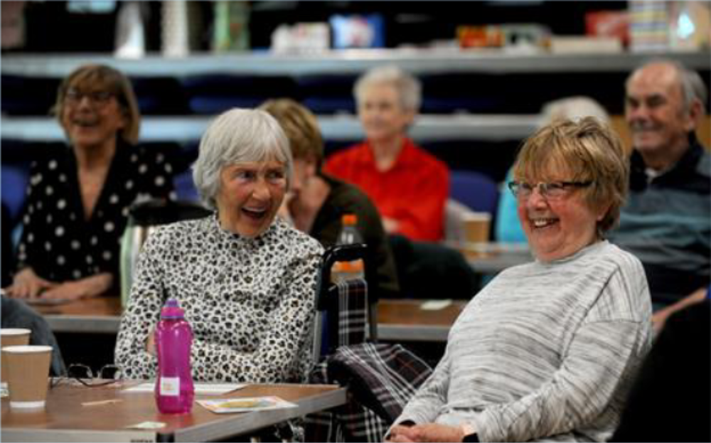 Women Laughing At Table